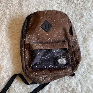 Herschel Brown Spotted Paint Splatter Backpack